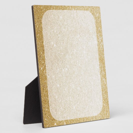 Blankovorlage für den Glitzer in Gold zur Anpassun Fotoplatte (Seite)
