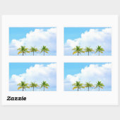 Blankowolken und Blankenvorlage für Palmen Rechteckiger Aufkleber (Blatt)