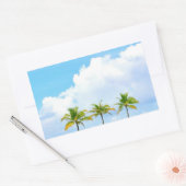 Blankowolken und Blankenvorlage für Palmen Rechteckiger Aufkleber (Umschlag)