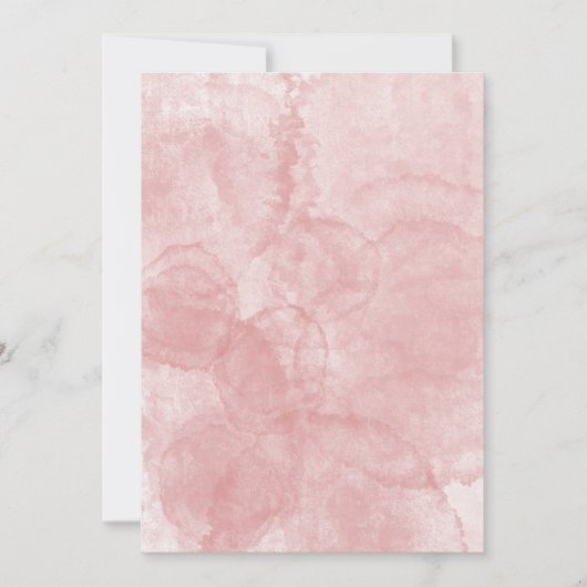 Blankrosa Hochzeit oder Party Einladung (Vorderseite)