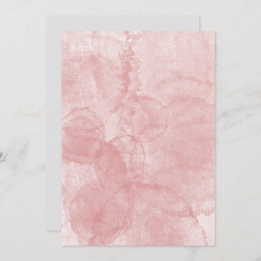 Blankrosa Hochzeit oder Party Einladung (Vorne/Hinten)