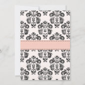 Blankrosa und schwarzer Damast (Rückseite)