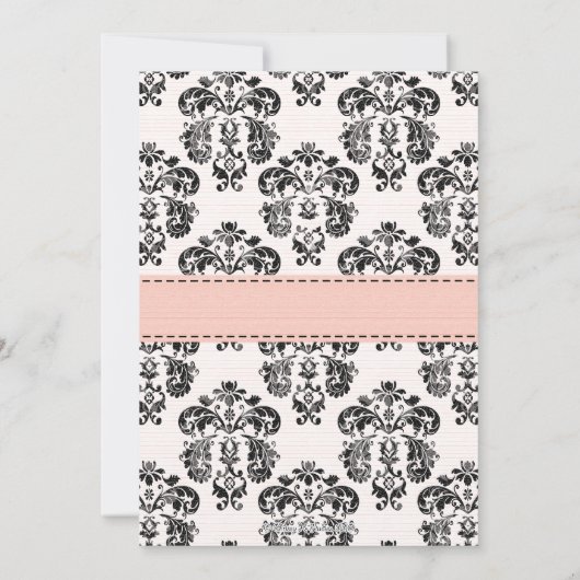 Blankrosa und schwarzer Damast (Rückseite)