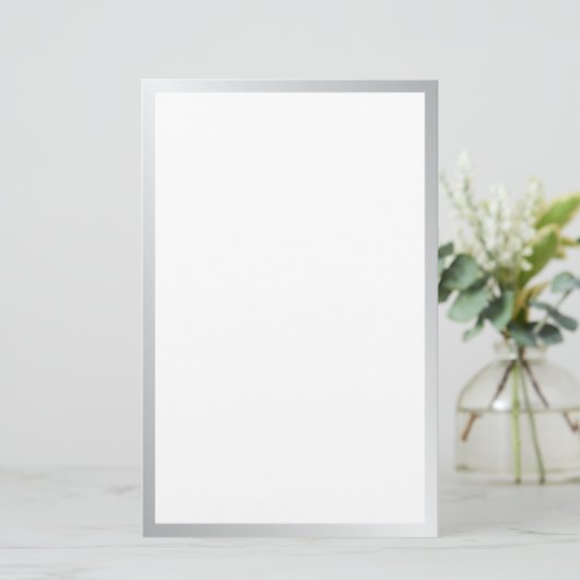 Blanksilber Briefpapier (Stehend Vorderseite)
