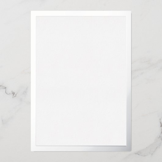Blanksilber Folieneinladung (Vorderseite)