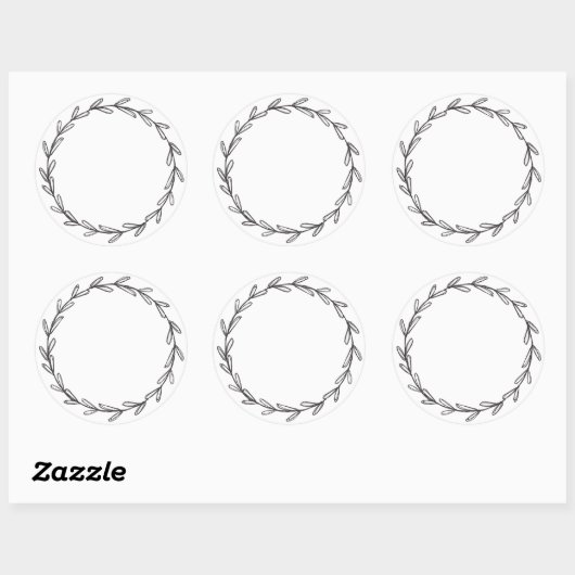 Blankweißes Handzeichen Runder Aufkleber (Blatt)