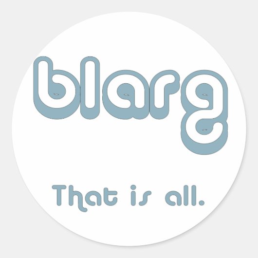 blarg. runder aufkleber (Vorderseite)