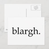 Blargh Postkarte (Vorne/Hinten)