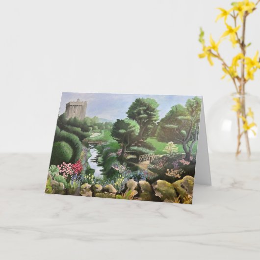 Blarney Castle Faltkarte Karte (Gelbe Blume)