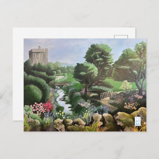 Blarney Castle Gardens Irland Postkarte (Vorne/Hinten)