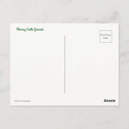 Blarney Castle Grounds Postkarte (Rückseite)