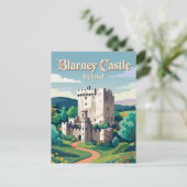 Blarney Castle Irland Postkarte (Stehend Vorderseite)