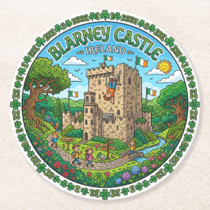 Blarney Castle Irland Runder Pappuntersetzer