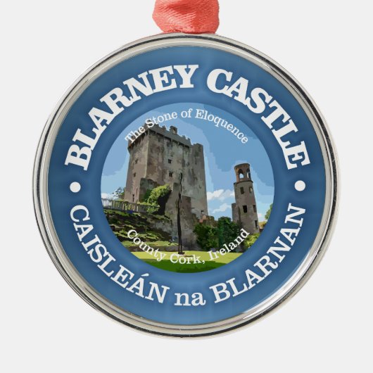 Blarney Castle (rd) Ornament Aus Metall (Vorne)