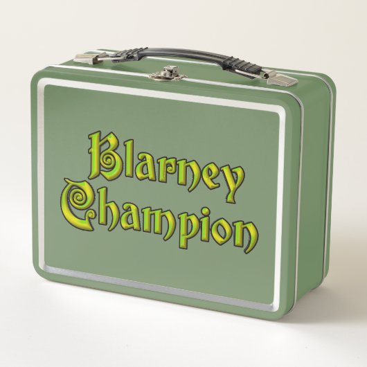 Blarney Champion grüne Lunchbox (Vorderseite)