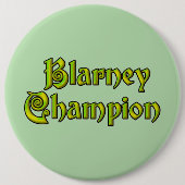 Blarney Champion grüner kolossaler Knopf Button (Vorderseite)