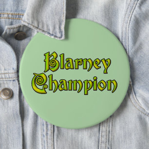 Blarney Champion grüner kolossaler Knopf Button