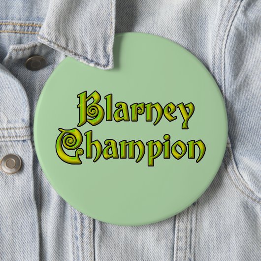 Blarney Champion grüner kolossaler Knopf Button (Beispiel)
