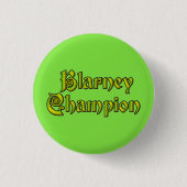 Blarney Champion hellgrüner kleiner Knopf Button (Vorderseite)