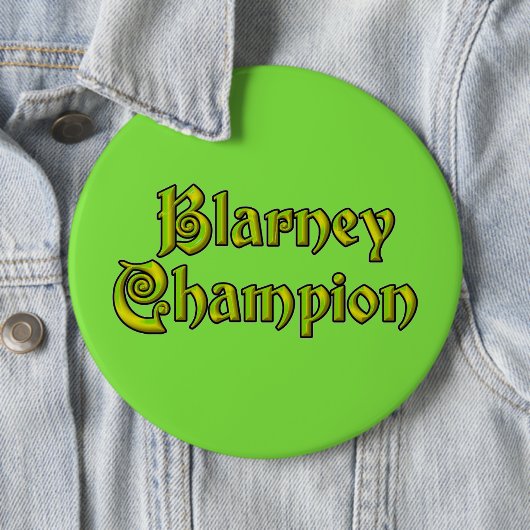 Blarney Champion limgrün riesiger Knopf Button (Beispiel)