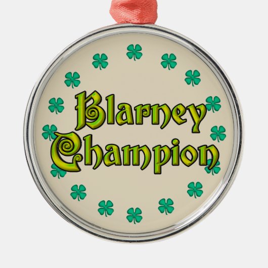 Blarney Champion Medaille Metal Ornament (Vorne)