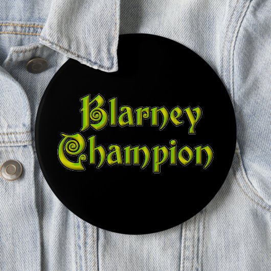 Blarney Champion schwarzer kleiner Knopf Button (Beispiel)