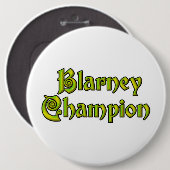 Blarney Champion weiße kolossale Knöpfe Button (Vorne & Hinten)