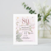 Bläschen | 80. Budget Geburtstag Einladung (Stehend Vorderseite)