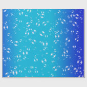 Bläschen auf blauem und türkisfarbenem Licht Geschenkpapier (Flach)