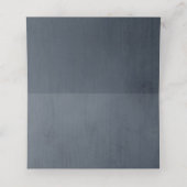 Bläschen-Bläschen-Hochzeit mit blauer Pfirsichblüt Platzkarte (Innenseite Aufgefaltet)