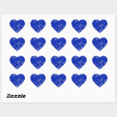 Bläschen Blue Heart Stickers (Blatt)