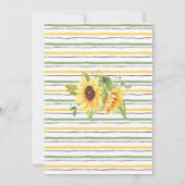 Bläschen & Braun vor Baby wegen gelber Babydusche Einladung (Rückseite)