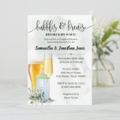 Bläschen & Braun vor dem Baby wegen Eukalyptus-Dus Einladung (Stehend Vorderseite)