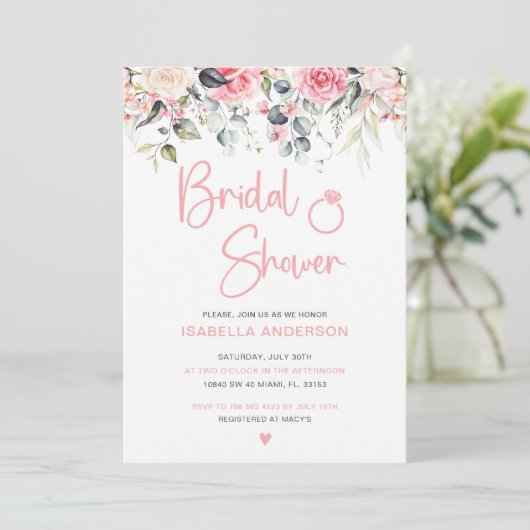 Bläschen | Brautparty des Farbringes Einladung (Stehend Vorderseite)