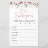 Bläschen | Bridal Scattergories Game Card (Vorderseite)