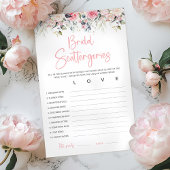 Bläschen | Bridal Scattergories Game Card