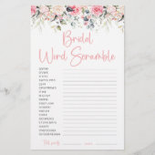 Bläschen | Bridal Word Scramble Game Card (Vorderseite)