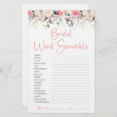 Bläschen | Bridal Word Scramble Game Card (Vorne/Hinten)