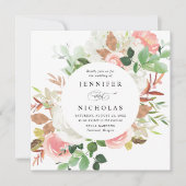 Bläschen | Circle Frame Wedding Einladung (Vorderseite)