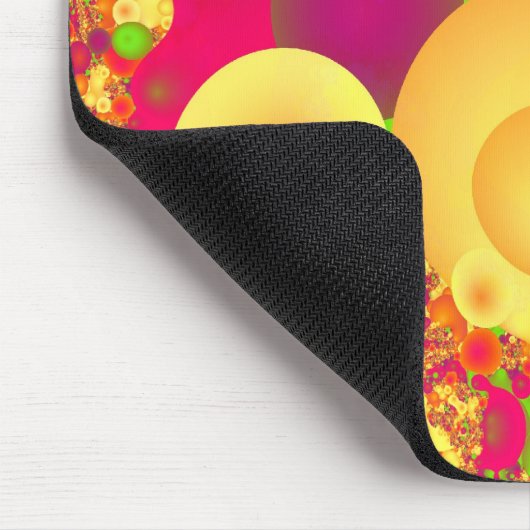 Bläschen Cool Farblich Abstraktes Fraktal Mousepad (Ecke)