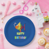 Bläschen der Fische zum Geburtstag, Papier Teller (Party)