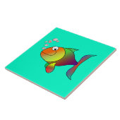 Bläschen die Fische, niedlich und farbenfroh Fliese (Seite)