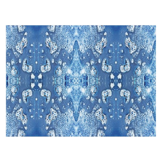 Bläschen Eiswasser Blaues Abstraktes Tablett Tischdecke (Vorderseite (Horizontal))