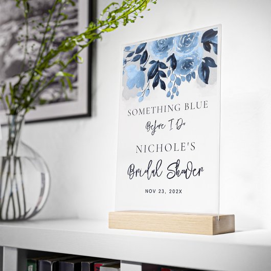 Bläschen etwas Blau vor dem Brautparty Acrylschild
