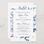 Bläschen etwas Blau vor dem Brautparty Einladung (Vorne/Hinten)