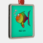 Bläschen, Fisch, Schablone Ornament Aus Metall (Rechts)