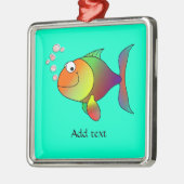 Bläschen, Fisch, Schablone Ornament Aus Metall (Links)