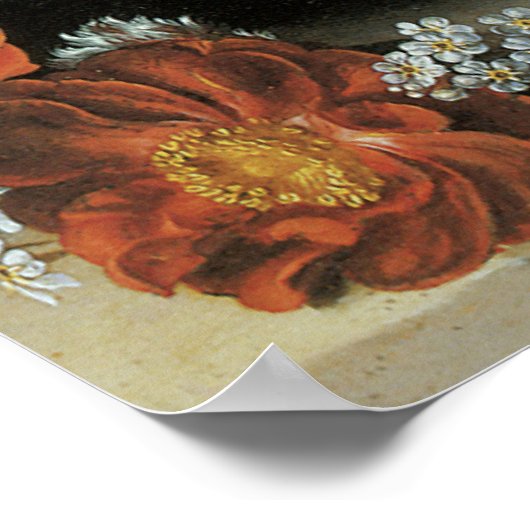 Bläschen für Rose Poster (Ecke)