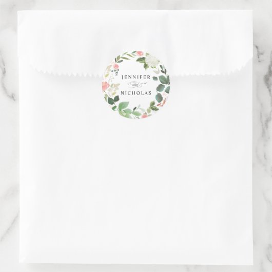 Bläschen | Hochzeit Runder Aufkleber (Tasche)