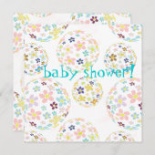 Bläschen mit Babydusche Einladung (Vorne/Hinten)